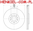 Tarcze hamulcowe wentylowane MIKODA 0383 + KLOCKI MIKODA 70383 - ALFA ROMEO 159 (939_) BRERA (939_) GIULIETTA (940_) SPIDER (939_) - OŚ PRZEDNIA