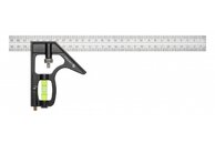 KĄTOWNIK UNIWERSALNY STOLARSKI BUDOWLANY Z POZIOMNICĄ 300mm HOGERT HT4M217