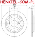 Tarcza hamulcowa pełna MIKODA 1182 GT malowana, nacinana, wiercona, kolor: czarny - HYUNDAI ix35 (LM, EL, ELH) NEXO (FE) TUCSON (TL, TLE) TUCSON SUV Van (TLE) KIA SPORTAGE IV (QL, QLE) SPORTAGE IV VAN (QL, QLE) - OŚ TYLNA