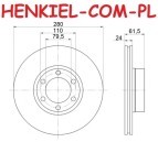 Tarcza hamulcowa wentylowana MIKODA 1730 - RENAULT MASTER II OPEL MOVANO - OŚ PRZEDNIA