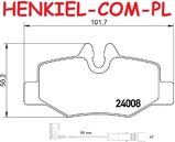 Tarcze hamulcowe pełne MIKODA 1442 + KLOCKI MIKODA 71442 - MERCEDES VIANO (W639) VITO Bus (W639) VITO / MIXTO (W639) - OŚ TYLNA