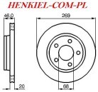 TARCZA HAMULCOWA MIKODA 0226 - AUDI 100 200 A8 - OŚ TYLNA