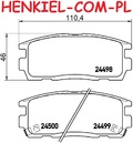 Klocki hamulcowe BREMBO P10004 - CHEVROLET CAPTIVA (C100, C140) CAPTIVA SPORT EQUINOX DAEWOO WINSTORM OPEL ANTARA A (L07) PONTIAC TORRENT SATURN VUE SUV - OŚ TYLNA