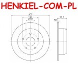 Tarcze hamulcowe pełne MIKODA 2525 + KLOCKI QUARO QP0404C ceramiczne - JEEP GRAND CHEROKEE II (WJ, WG) - OŚ TYLNA