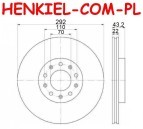 Tarcze hamulcowe wentylowane MIKODA 0382 + KLOCKI MIKODA 70371 - ALFA ROMEO 159 (939_) BRERA (939_) SPIDER (939_) - OŚ TYLNA