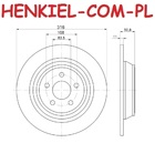 Tarcze hamulcowe pełne MIKODA 0770 + KLOCKI QUARO QP4990C ceramiczne - FORD S-MAX (CJ) GALAXY (CK) - OŚ TYLNA