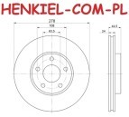 Tarcze hamulcowe wentylowane MIKODA 0759 + KLOCKI QUARO QP3492 - FORD TRANSIT CONNECT (P65, P70, P80) TOURNEO CONNECT - OŚ PRZEDNIA