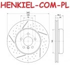 Tarcze hamulcowe wentylowane MIKODA 0483 GT nawiercane, nacinane + KLOCKI BREMBO P06087 - BMW 3 (F30, F31, F34, F35, F80) 4 (F32, F33, F36, F82, F83) - OŚ TYLNA