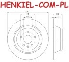 Tarcze hamulcowe pełne MIKODA 2430 + KLOCKI MIKODA 70745 - VOLVO S80 II (124) V70 III (135) XC70 II (136) - OŚ TYLNA