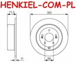 Tarcza hamulcowa pełna MIKODA 1138 - HYUNDAI SANTA FE I (SM) II (CM) - OŚ TYLNA