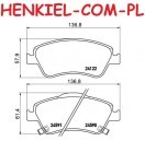 Klocki hamulcowe MIKODA 72241 - TOYOTA AURIS (_E15_) COROLLA Sedan (_E15_) - OŚ PRZEDNIA