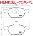 Klocki hamulcowe BREMBO P24061 - FORD C-MAX I II ECOSPORT FOCUS C-MAX FOCUS II III GRAND C-MAX KUGA I II TOURNEO CONNECT TRANSIT CONNECT MAZDA 3 (BK, BL) 5 (CR19, CW) VOLVO C30 C70 II S40 II V40 Hatchback V50 - OŚ PRZEDNIA