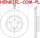 Tarcza hamulcowa wentylowana MIKODA 4230 - VW AMAROK (2HA, 2HB, S1B, S6B, S7A, S7B) - OŚ PRZEDNIA