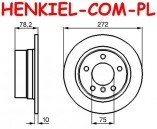 Tarcza hamulcowa pełna MIKODA 0457 - BMW 3 Compact (E36) - OŚ TYLNA