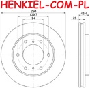 Tarcza hamulcowa wentylowana MIKODA 0941 - FIAT FULLBACK Pick-up (502_, 503_) MITSUBISHI L200 / TRITON (KA_T, KB_T) L200 / TRITON Platforma/Podwozie (KA_T, KB_T) L200 / TRITON (KJ_, KK_, KL_) - OŚ PRZEDNIA