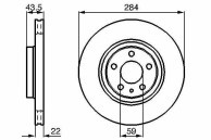 TARCZA BOSCH 0986478521 - ALFA ROMEO 147 156 164 GT GTV FIAT CROMA LANCIA THEMA - OŚ PRZEDNIA 