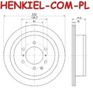 Tarcza hamulcowa wentylowana MIKODA 0945 - MITSUBISHI PAJERO IV (V8_W, V9_W) PAJERO IV Van (V9_, V8_, V8_V) - OŚ TYLNA