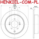 Tarcza hamulcowa pełna MIKODA 1181 - HYUNDAI ix35 (LM, EL, ELH) TUCSON (TL, TLE) TUCSON SUV Van (TLE) KIA SPORTAGE IV (QL, QLE) SPORTAGE IV VAN (QL, QLE) - OŚ TYLNA