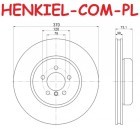 Tarcza hamulcowa wentylowana MIKODA 0478 - BMW 3 (F30, F31, F34, F35, F80) 4 (F32, F33, F36, F82, F83) - OŚ PRZEDNIA