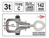 KLAMRA BLACHARSKA SAMOZACISKOWA typ C 3T YATO YT-2543