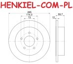 Tarcza hamulcowa pełna TEXTAR 982001940 - 92194003 - JEEP CHEROKEE (KJ) WRANGLER II (TJ) - OŚ TYLNA