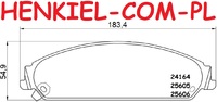 Klocki hamulcowe MIKODA 71920 - CHRYSLER 200 Kabriolet 10r- 200 Sedan 10r- 300C (LX, LE) 300C (LX) 300C Touring (LX, LE) DODGE CHALLENGER Coupe 07r- CHARGER 05r- CHARGER 10r- MAGNUM Kombi 04r- LANCIA THEMA (LX_) - OŚ PRZEDNIA