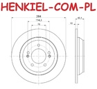 Tarcza hamulcowa pełna MIKODA 1179 - HYUNDAI KONA (OS, OSE, OSI) KIA SELTOS (SP2, SP2I) SOUL II (PS) SOUL III (SK3) - OŚ TYLNA