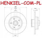 Tarcze hamulcowe pełne bez łożyska i pierścienia ABS MIKODA 1783 + KLOCKI MIKODA 71750 - FIAT TALENTO NISSAN NV300 OPEL VIVARO B RENAULT TRAFIC III - OŚ TYLNA