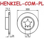 Tarcza hamulcowa wentylowana MIKODA 0434 - BMW 1 (E81, E87, E82, E88) 3 (E90, E91, E92, E93) Z4 (E89) - OŚ PRZEDNIA