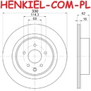 Tarcza hamulcowa wentylowana MIKODA 1549 - INFINITI EX 07r- G Coupe 07r- G Sedan 07r- - OŚ TYLNA