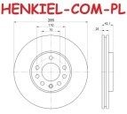 Tarcza hamulcowa wentylowana MIKODA 0367 - FIAT CROMA (194) - OŚ PRZEDNIA