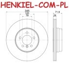 Tarcze hamulcowe wentylowane MIKODA 0459 + KLOCKI MIKODA 70471 - BMW 7 (E65,E66,E67) - OŚ TYLNA