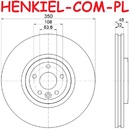 Tarcze hamulcowe wentylowane MIKODA 1841 GT malowane, nacinane, wiercone, kolor: czarny + KLOCKI BREMBO P36031 - JAGUAR F-PACE (X761) I-PACE (X590) LAND ROVER RANGE ROVER VELAR (L560) - OŚ PRZEDNIA