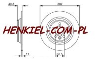 TARCZA HAMULCOWA BOSCH 0986479397 VOLVO S60 II V60 V70 III XC70 II S80 II OŚ TYLNA