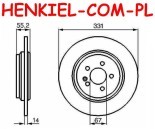 Tarcze hamulcowe pełne MIKODA 1460 + KLOCKI SAMKO 5SP901 - MERCEDES KLASA M (W163) - OŚ TYLNA