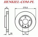 TARCZA HAMULCOWA MIKODA 1319  - MAZDA MPV II XEDOS 9 - OŚ PRZEDNIA