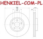 Tarcze hamulcowe wentylowane MIKODA 0765 + KLOCKI QUARO QP6007C ceramiczne - FORD S-MAX (CJ) GALAXY (CK) - OŚ PRZEDNIA