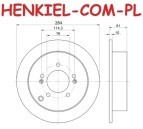 Tarcze hamulcowe pełne MIKODA 0926 + KLOCKI MIKODA 71107 - HYUNDAI ix35 (LM,EL,ELH) KIA SPORTAGE (JE_,KM_) (SL) - OŚ TYLNA