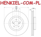 Tarcze hamulcowe wentylowane MIKODA 2135 + KLOCKI  BREMBO P78017 - SUBARU FORESTER (SJ_) LEGACY IV (BL) LEGACY IV Kombi (BP) LEGACY V (BM) LEGACY V Kombi (BR) OUTBACK (BR)  - OŚ PRZEDNIA