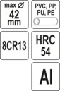 OBCINAK PRZECINAK V-CUT DO RUR PCV DO 42  MM YATO YT-22292