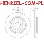 Tarcze hamulcowe wentylowane MIKODA 1633 + KLOCKI MIKODA 70366 - FIAT CROMA (194) - OŚ TYLNA