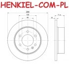 Tarcza hamulcowa pełna MIKODA 1463 - MERCEDES SPRINTER (906) [06.2006 -] VW CRAFTER 30-50 (2E, 2F) [04.2006 - 12.2016] - OŚ TYLNA