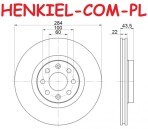 Tarcza hamulcowa wentylowana MIKODA 0353 - FIAT GRANDE PUNTO (199_) PUNTO (199_) PUNTO EVO (199_) PUNTO Van (199_) OPEL ADAM CORSA D CORSA D Van CORSA E CORSA E Van - OŚ PRZEDNIA