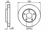 Tarcza hamulcowa wentylowana  BREMBO 09.7376.10  - przód