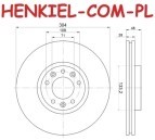 Tarcze hamulcowe wentylowane MIKODA 0576 + KLOCKI MIKODA 70552 - CITROEN C5 III PEUGEOT 407 508 I - OŚ PRZEDNIA