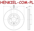 Tarcza hamulcowa wentylowana MIKODA 4218 - PORSCHE CAYENNE (92A) VW TOUAREG (7P5, 7P6) - OŚ PRZEDNIA