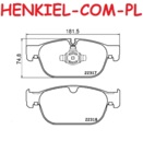 Klocki hamulcowe BREMBO P86027 - VOLVO XC40 (536) XC60 II (246) XC90 II (256) S90 II (234) V60 II (225, 227) V90 II Kombi (235, 236) - OŚ PRZEDNIA