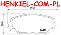 Klocki hamulcowe MIKODA 72246 - TOYOTA  AURIS (_E15_) COROLLA Sedan (_E15_) COROLLA Sedan (_E18_, ZRE1_) RAV 4 III (_A3_)  RAV 4 IV (_A4_) URBAN CRUISER (_P1_) VERSO S (_P12_) YARIS (_P13_) - OŚ PRZEDNIA