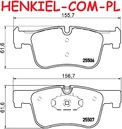 Klocki hamulcowe MIKODA 70468 - BMW 1 (F20, F21) 2 (G42, G87) 3 (F30, F80, F31, F34, G20, G80, G28, G21, G81) 4 (F32, F82, F33, F83, F36) - OŚ PRZEDNIA