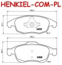 Klocki hamulcowe MIKODA 70545 - CITROEN BERLINGO (B9) C4 PICASSO I C4 GRAND PICASSO I C4 II C4 sedan 13r- DS4 DS5 PEUGEOT PARTNER 08r- - OŚ PRZEDNIA